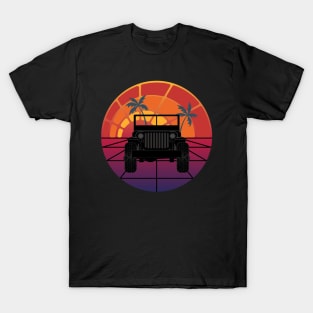 Retro Sunrise Jeep T-Shirt